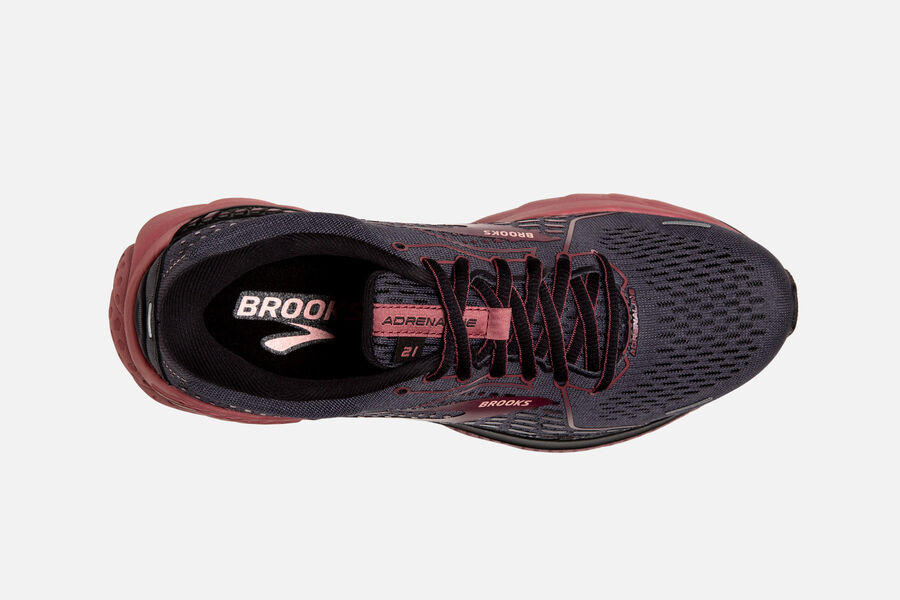 Brooks Adrenaline GTS 21 Road Running Shoes Womens Black 850237-WJR